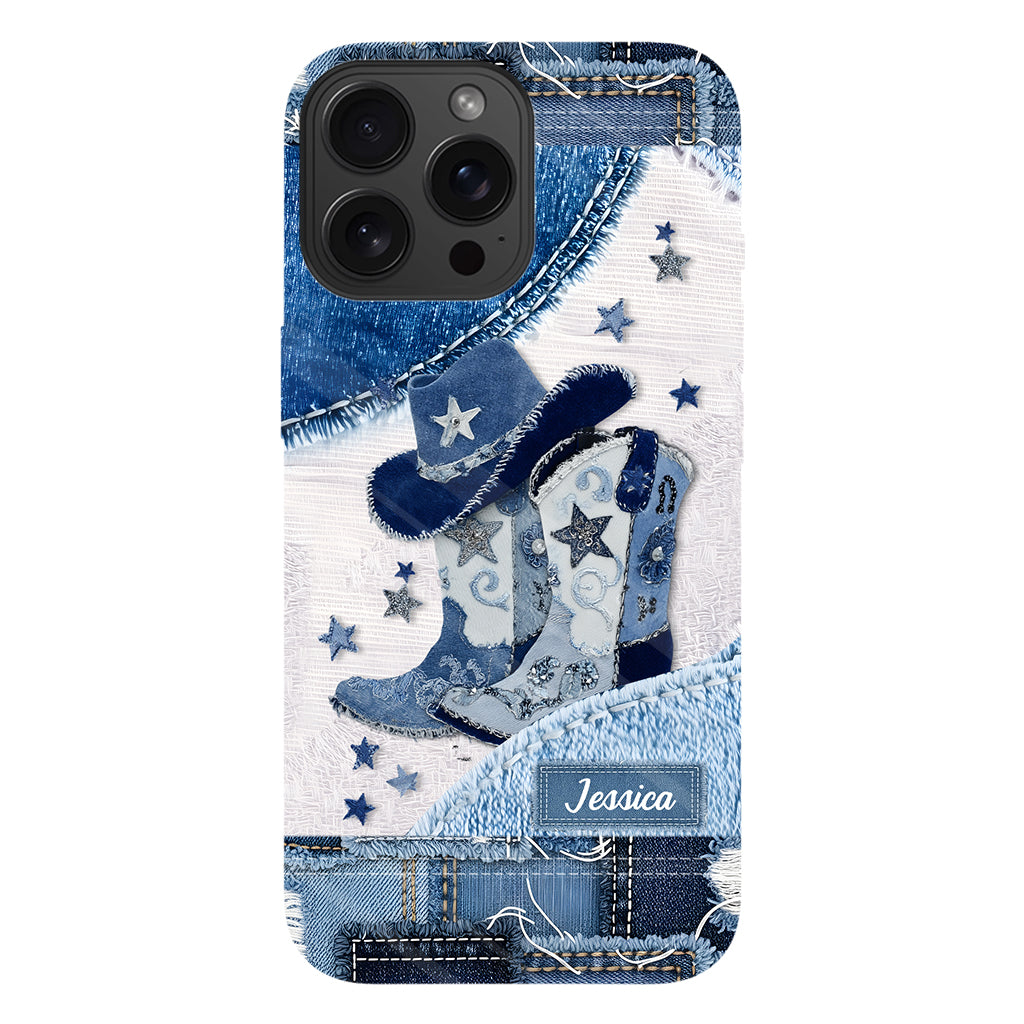 Bottes de cowgirl - Coque de téléphone personnalisée avec motif cowgirl