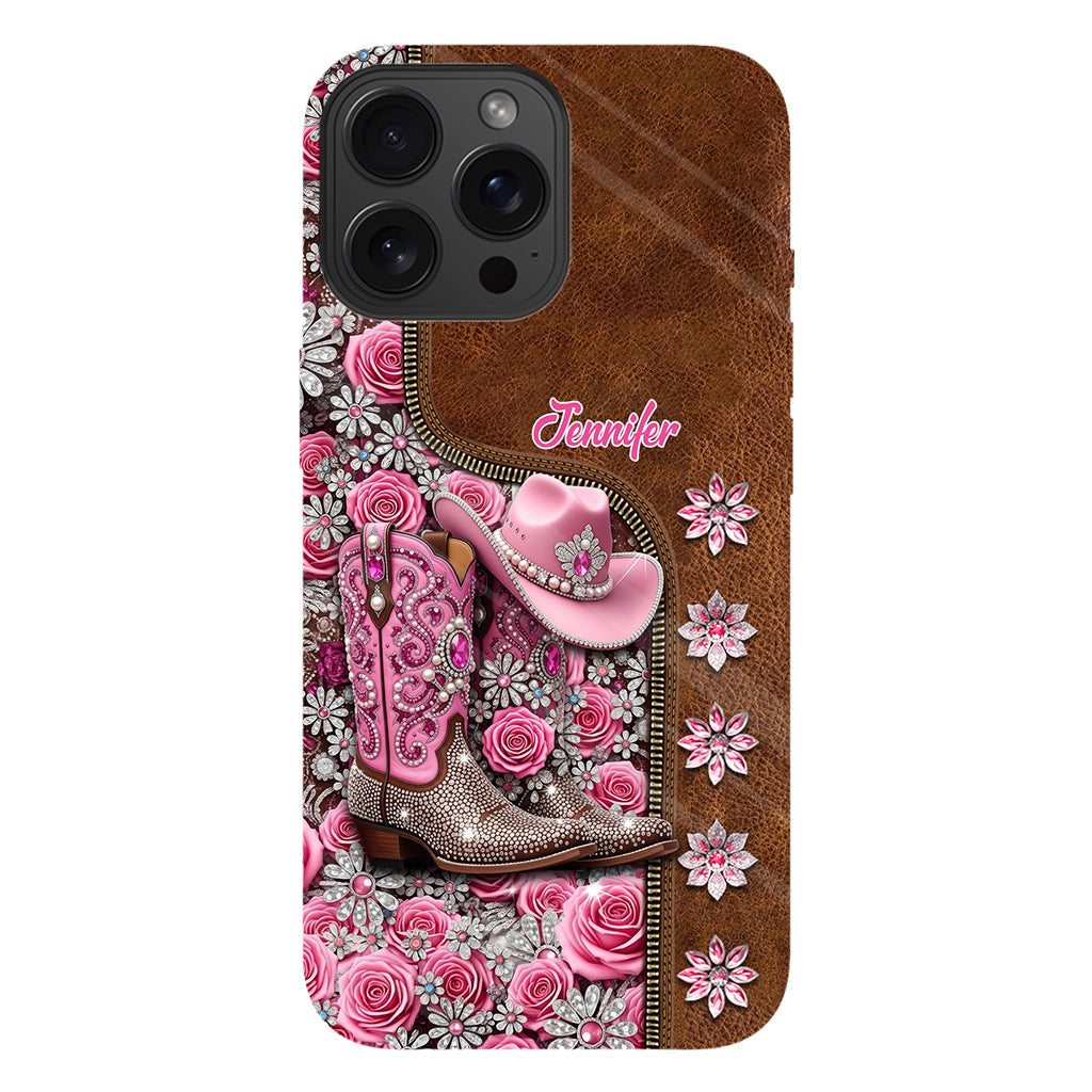 Magnifiques bottes de cowgirl - Coque de téléphone personnalisée avec motif cowgirl