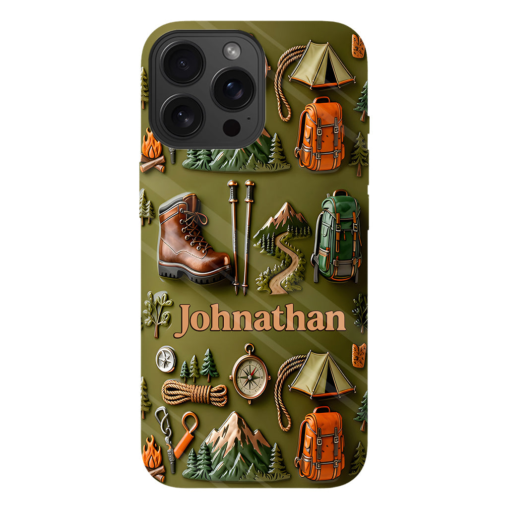 La randonnée me rend heureux - Coque de téléphone personnalisée avec impression intégrale « La randonnée me rend heureux »