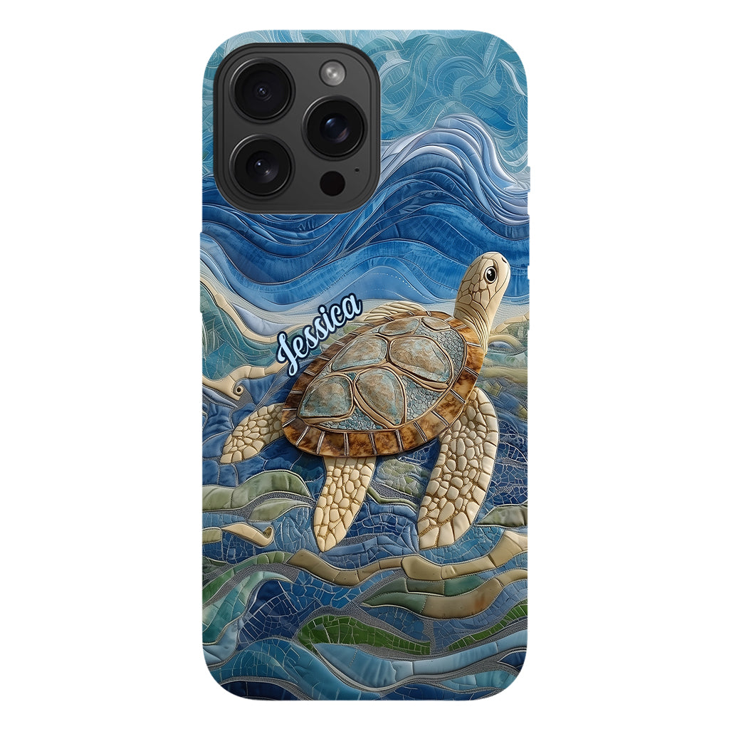 Coque de téléphone personnalisée avec motif tortue pour les amoureux des tortues