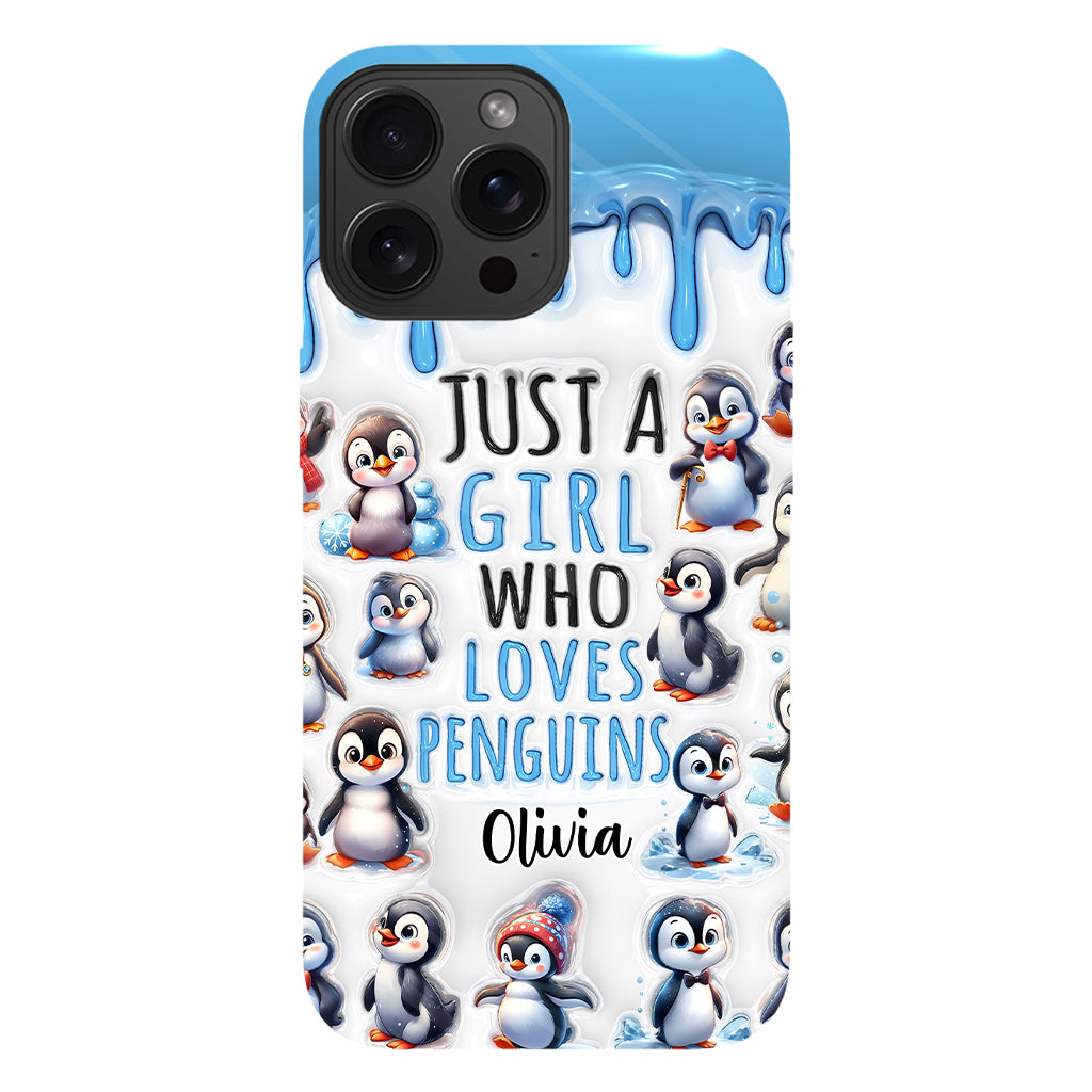Just A Girl Who Loves Penguins - Personalized Penguin Lover Full Print Phone Case