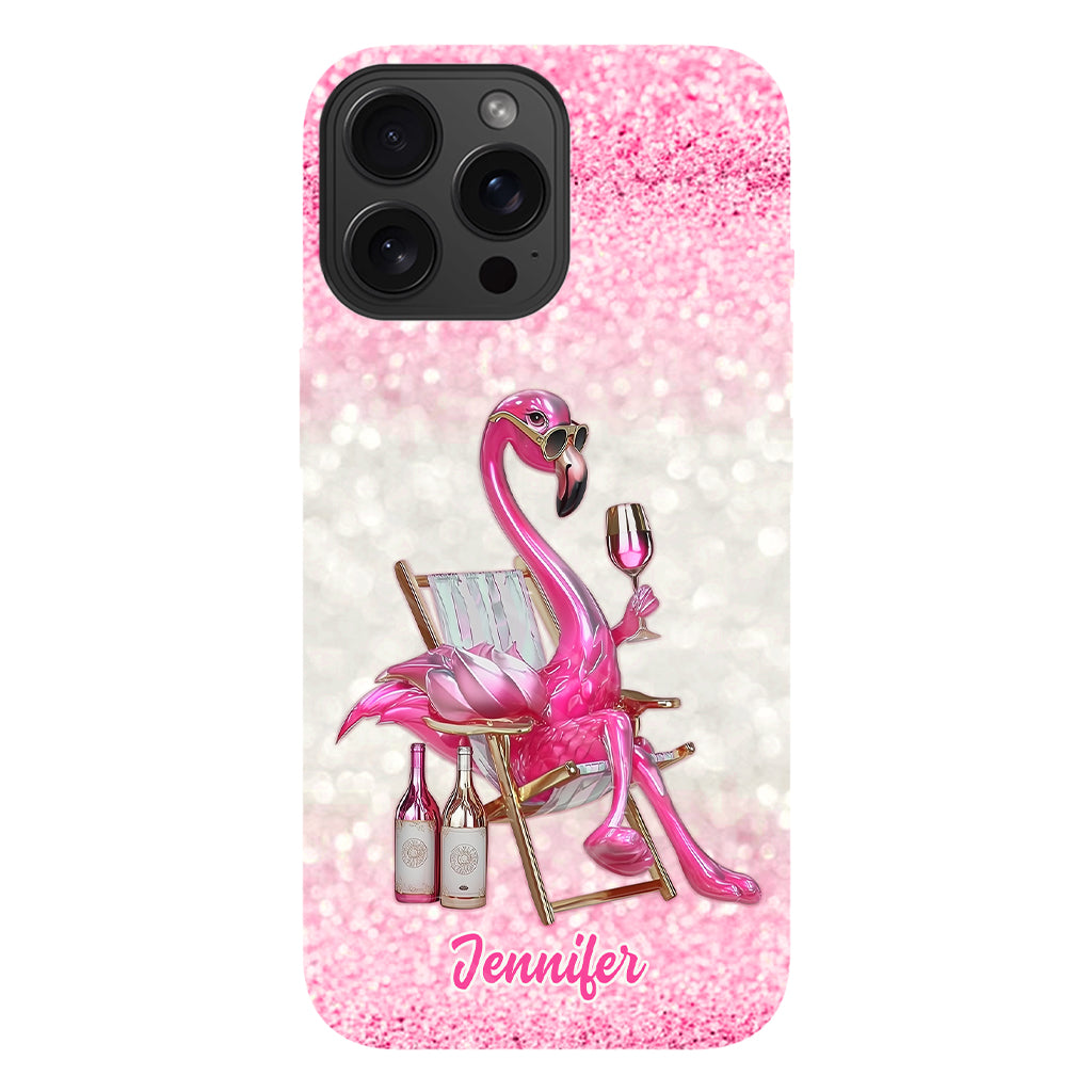 Be a Flamingo In a Flock of Pigeons - Personalized Flamingo Full Print Phone Case