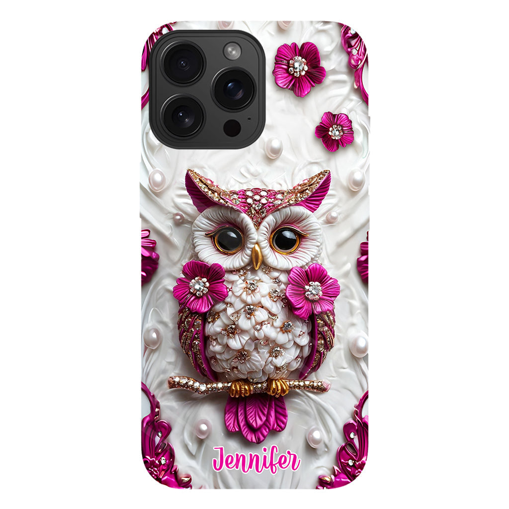 Magnifique hibou - Coque de téléphone personnalisée avec motif hibou intégral