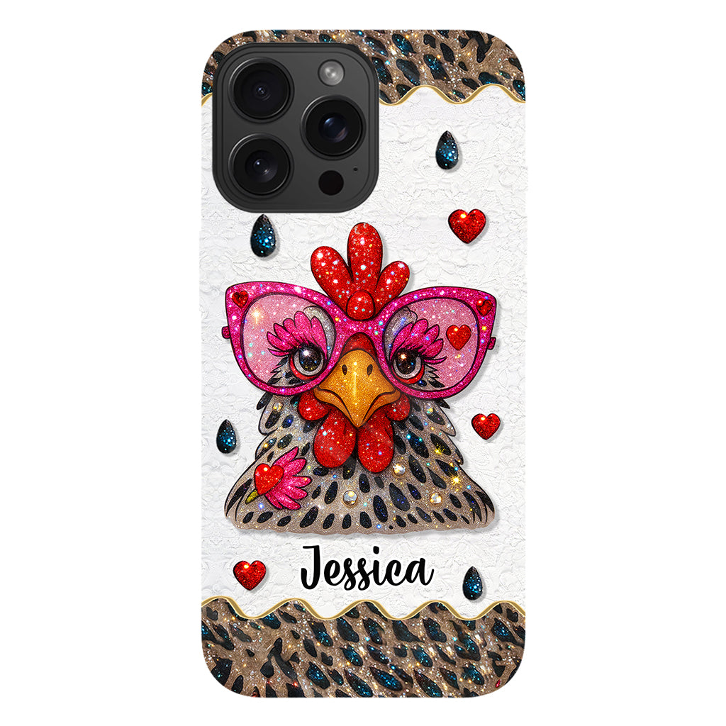 Crazy Chicken Lady - Personalized Chicken Full Print Phone Case