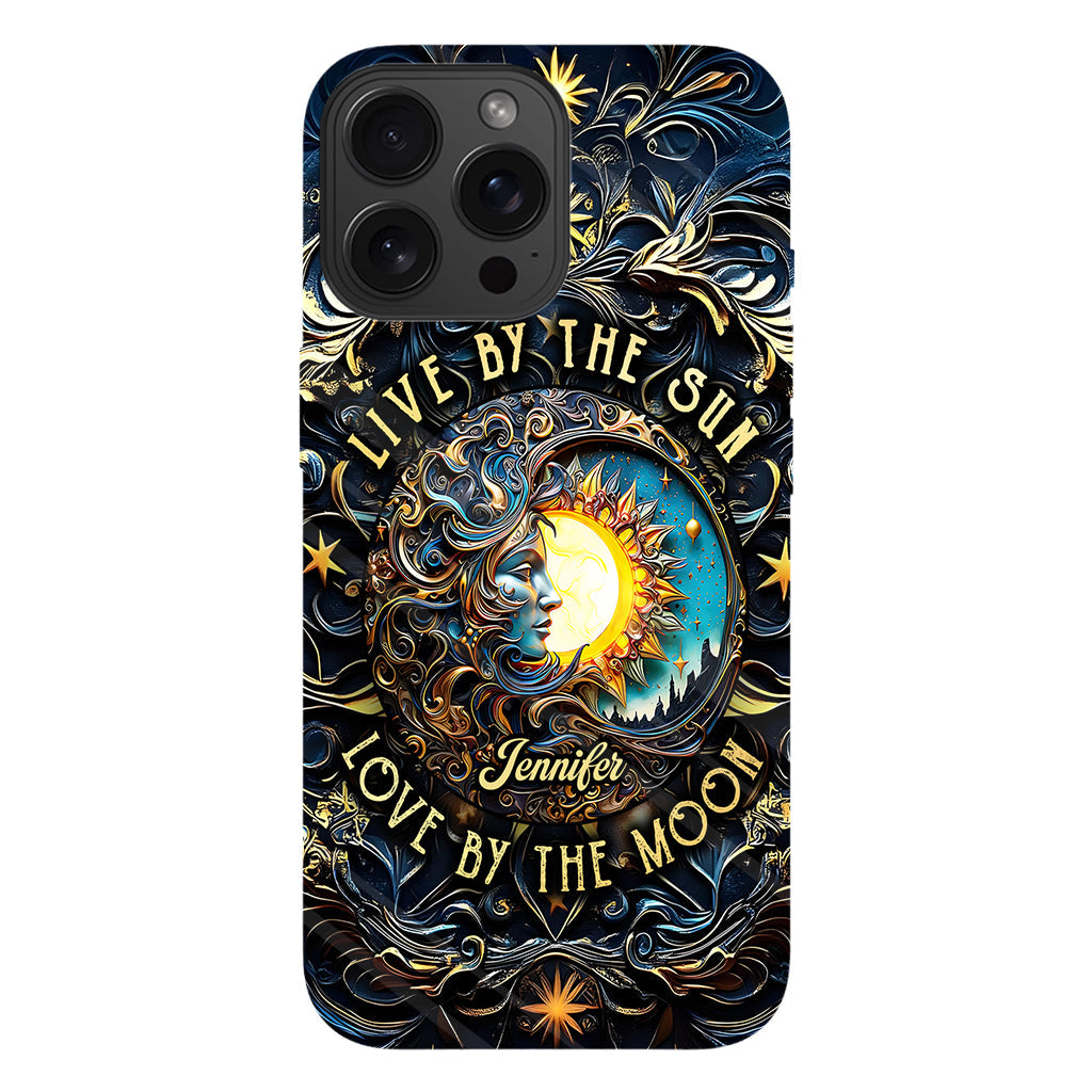 Live By The Sun Love By The Moon - Personalized Hippie Full Print Phone Case