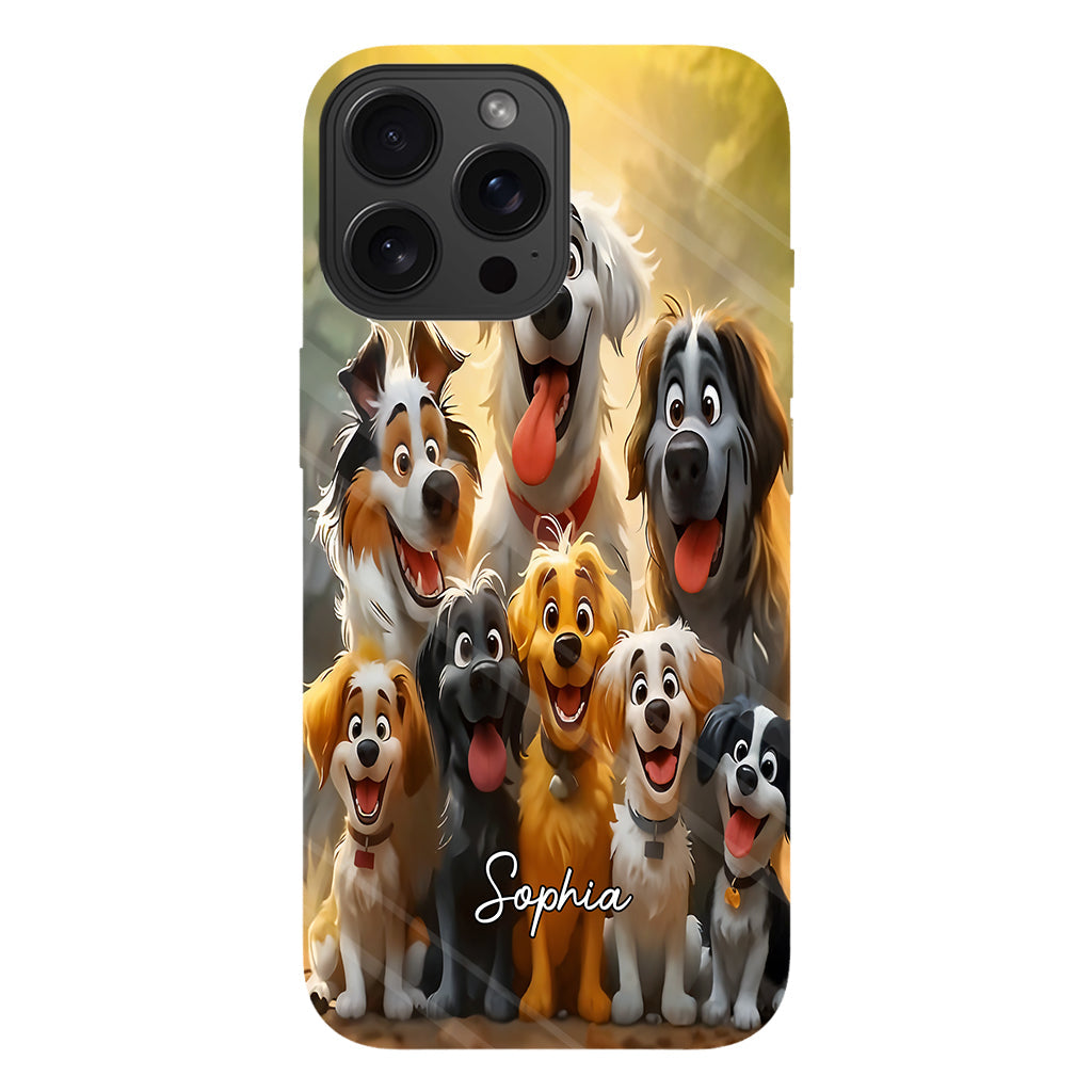 Juste une fille qui aime les chiens - Coque de téléphone personnalisée avec impression intégrale de chien