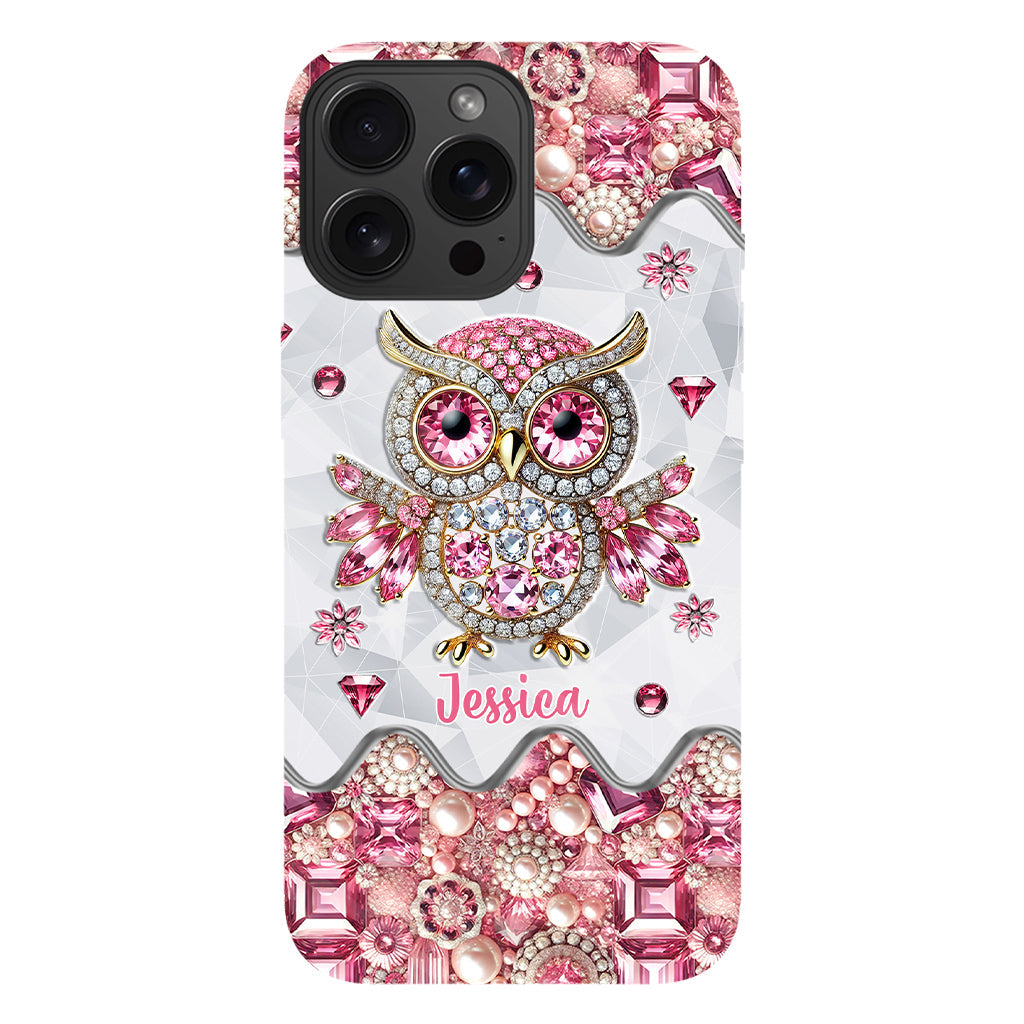 Juste une fille qui aime les hiboux - Coque de téléphone personnalisée avec motif hibou