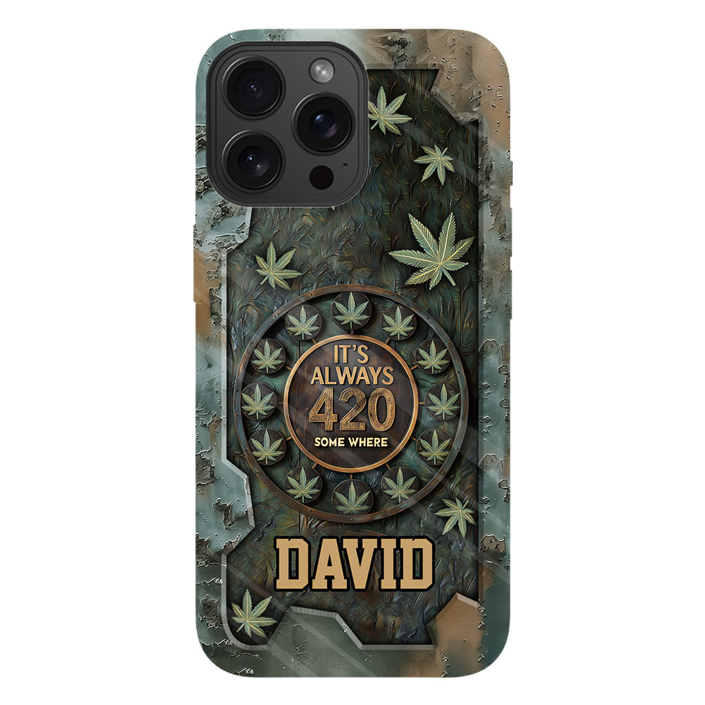 C'est toujours 420 - Coque de téléphone personnalisée avec impression intégrale sur le thème du cannabis