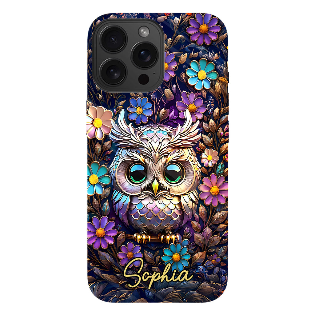 Coque de téléphone personnalisée avec motif hibou mignon