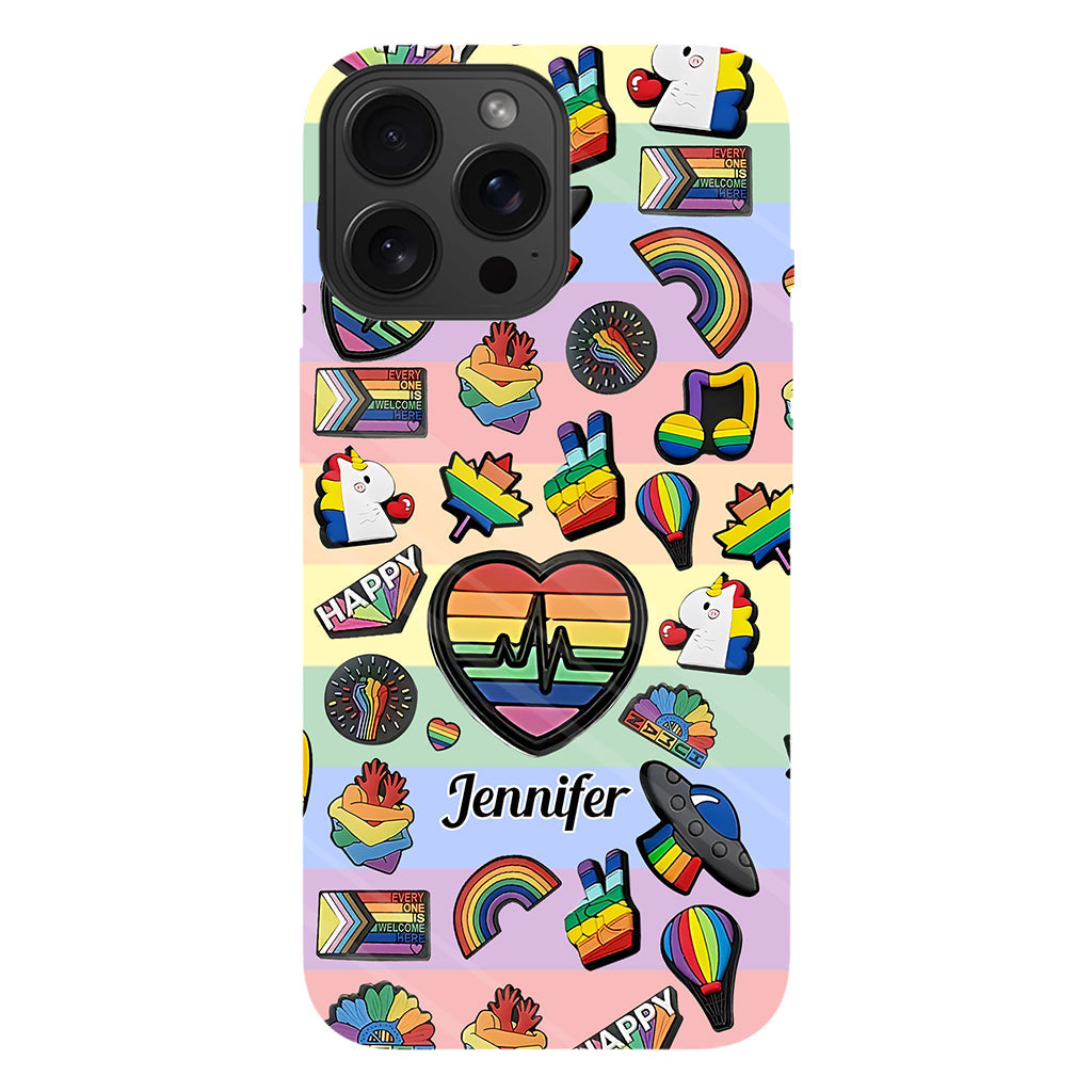 Pride Rainbow - Personalized LGBT Support Full Print Phone Case & Phone Grip