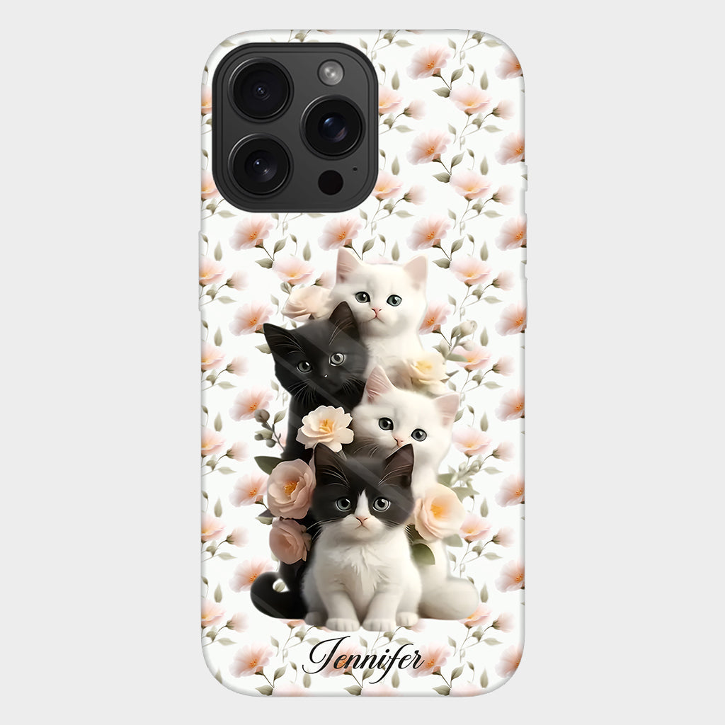 Adorables chatons - Coque de téléphone personnalisée avec motif chat intégral