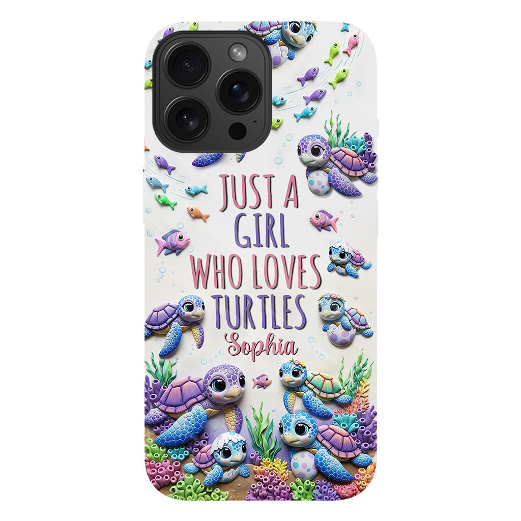 Just A Girl Who Loves Turtles - Personalized Turtle Full Print Phone Case