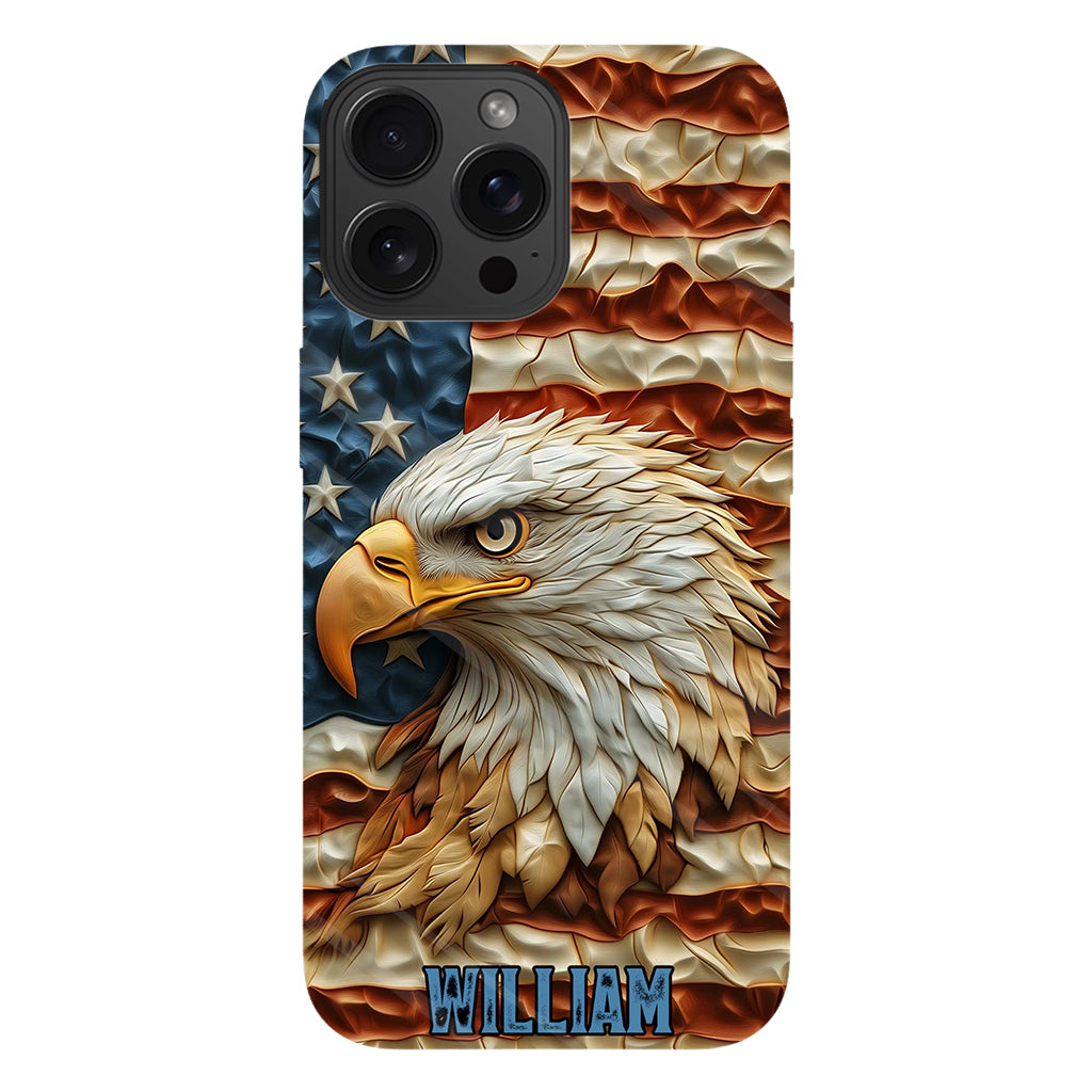 Strong Eagle - Coque de téléphone personnalisée avec aigle à tête blanche et impression intégrale