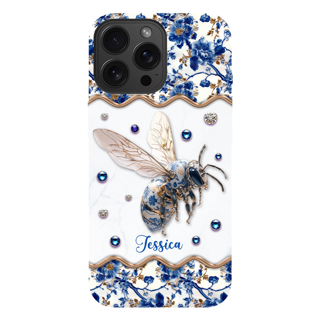 Bee Toile de Jouy - Personalized Bee Full Print Phone Case