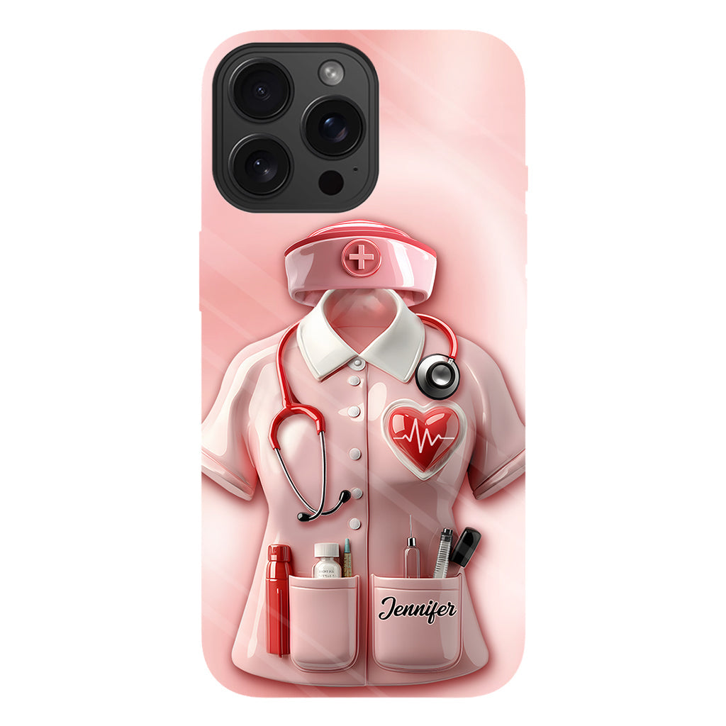 Les infirmières sont au cœur des soins de santé - Coque de téléphone personnalisée avec le texte intégral « Infirmière »
