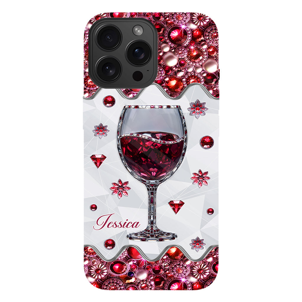 Just A Girl Who Loves Wine - Personalized Wine Full Print Phone Case