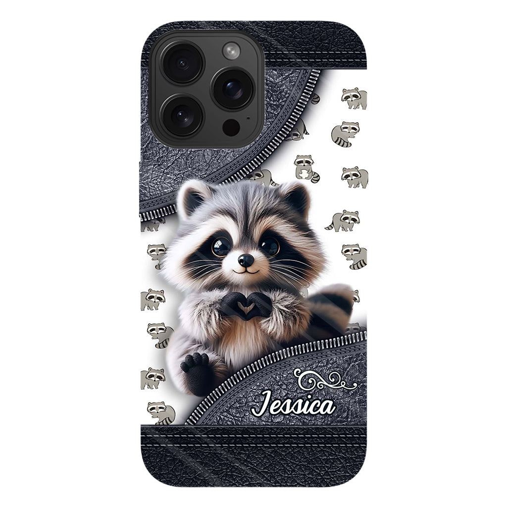 Adorable raton laveur - Coque de téléphone personnalisée avec motif raton laveur intégral
