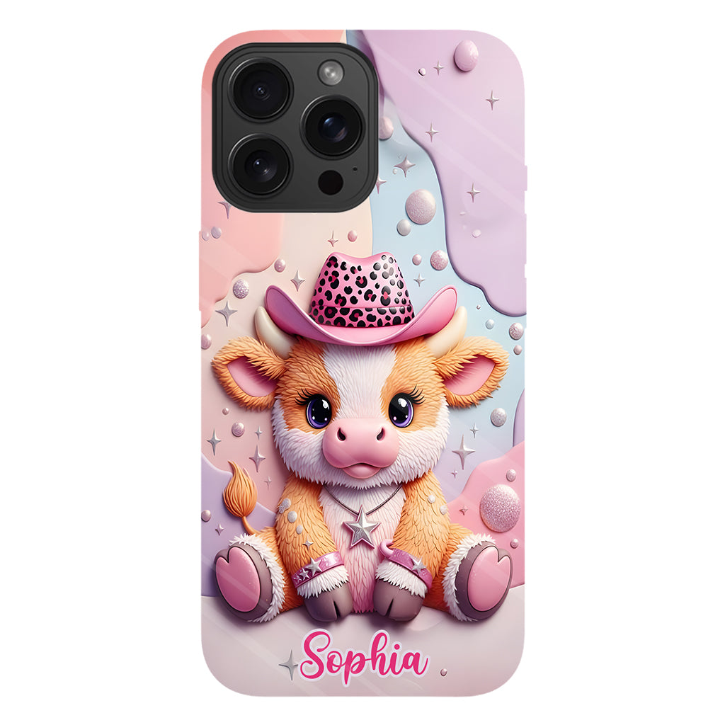 Adorable vache des Highlands - Coque de téléphone personnalisée avec imprimé intégral vache des Highlands