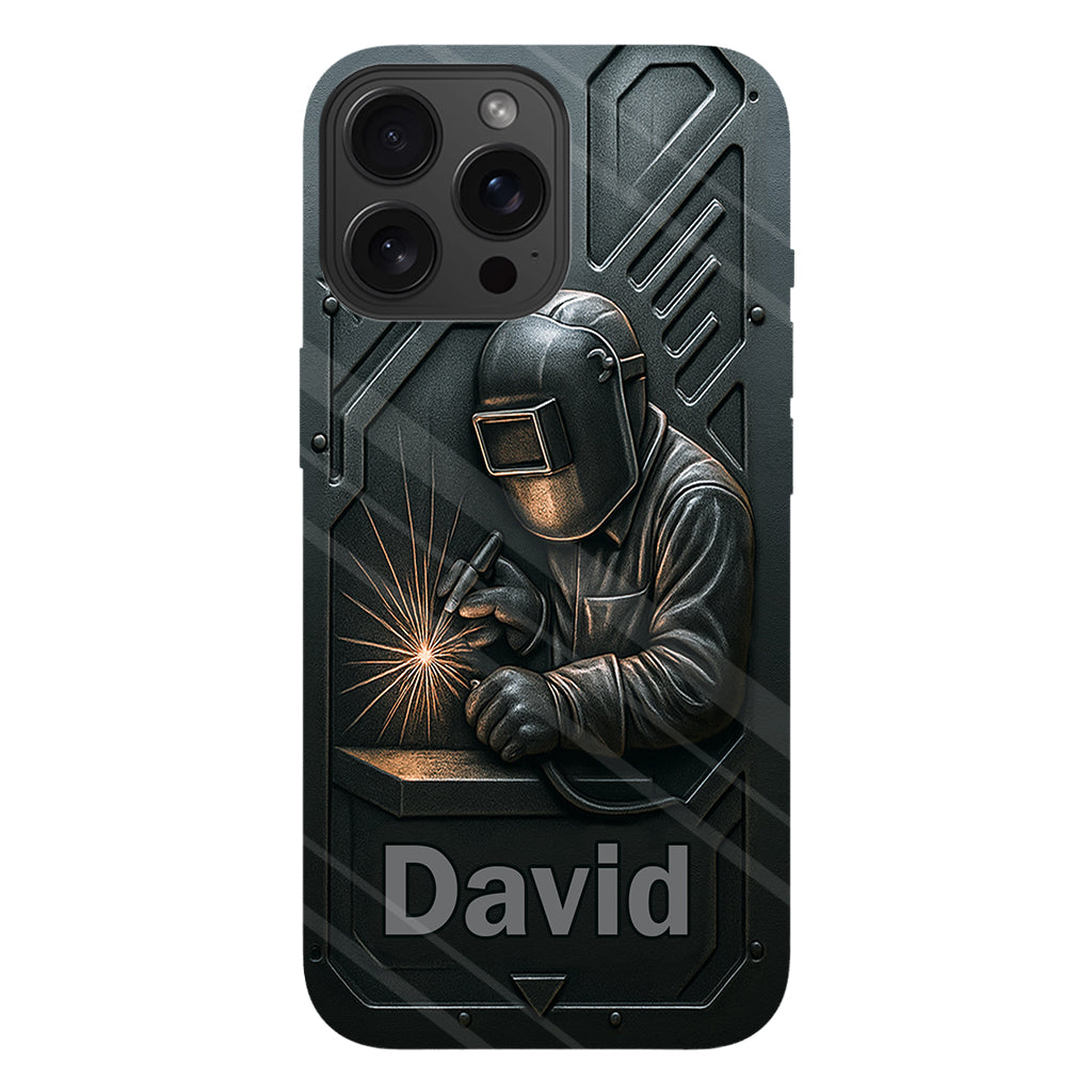 Coque de téléphone personnalisée avec motif de soudeur - Hommes soudeurs stylés