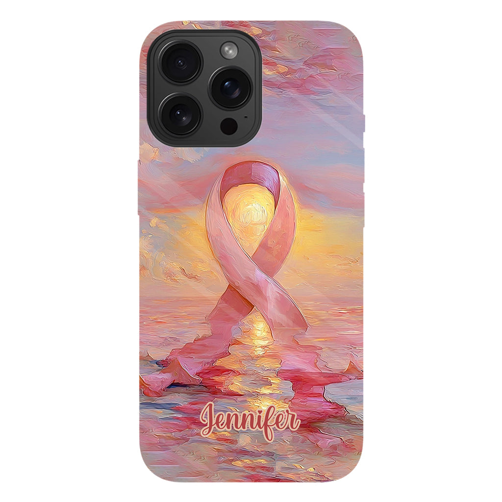Guerrières fortes - Coque de téléphone personnalisée avec impression intégrale pour la sensibilisation au cancer du sein