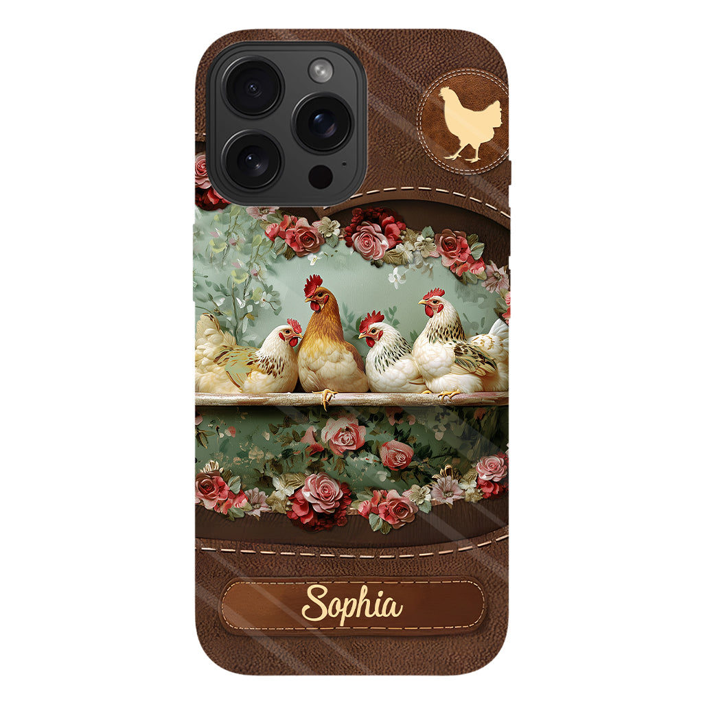 Coque de téléphone personnalisée Chicken Lady - Motif poulet intégral