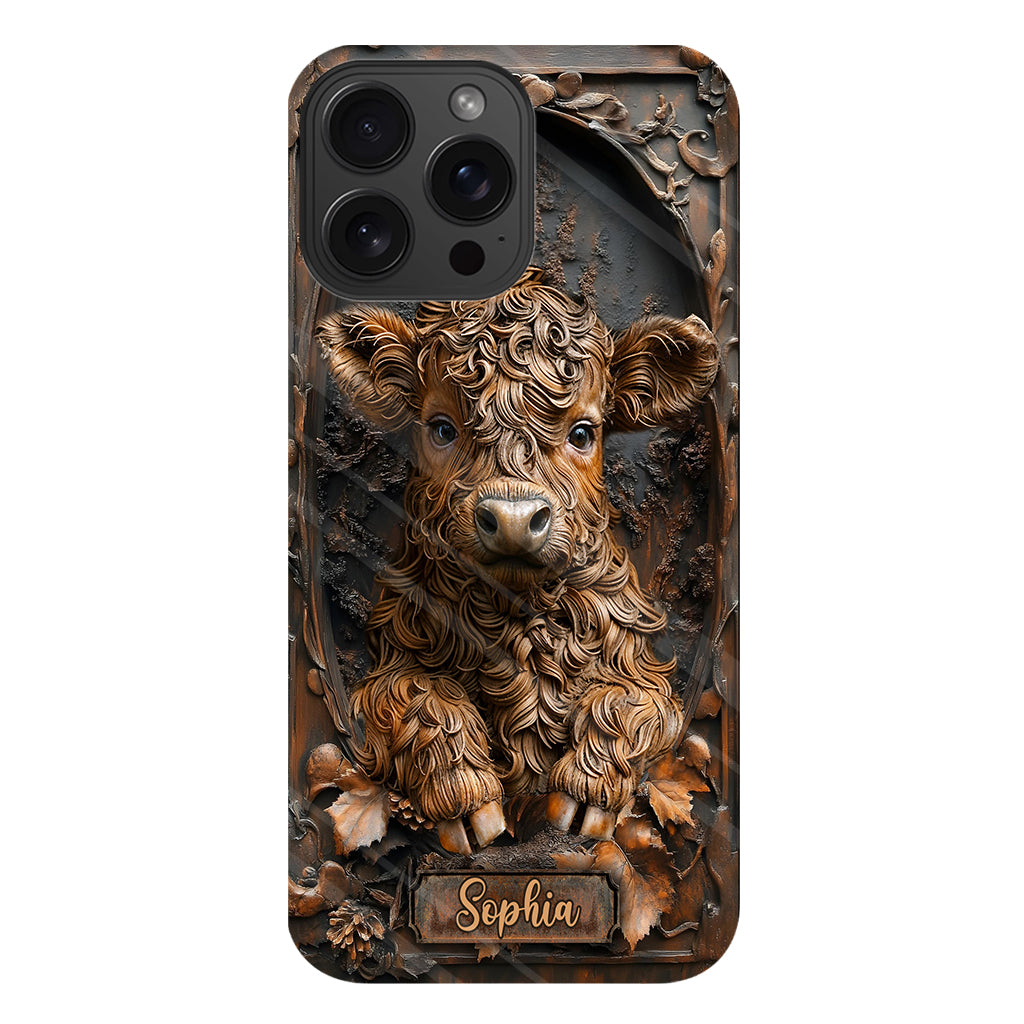 Coque de téléphone personnalisée avec imprimé intégral « Bébé vache »