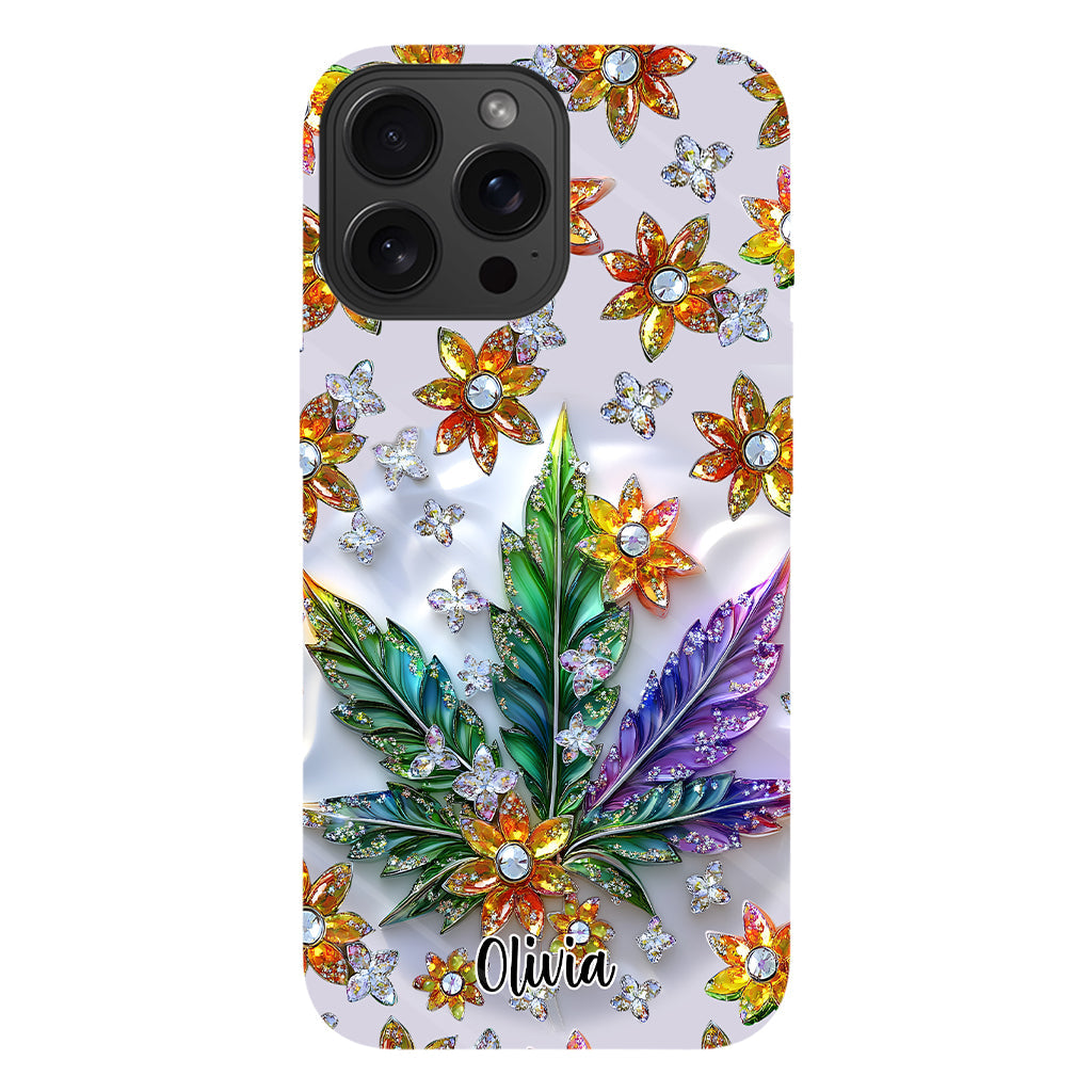 Belle feuille - Coque de téléphone personnalisée avec motif cannabis