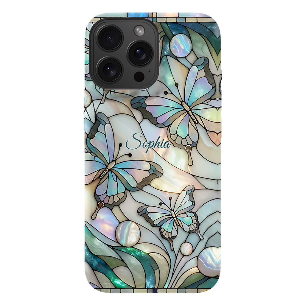 Coque de téléphone personnalisée avec motif papillons « J’adore les papillons »
