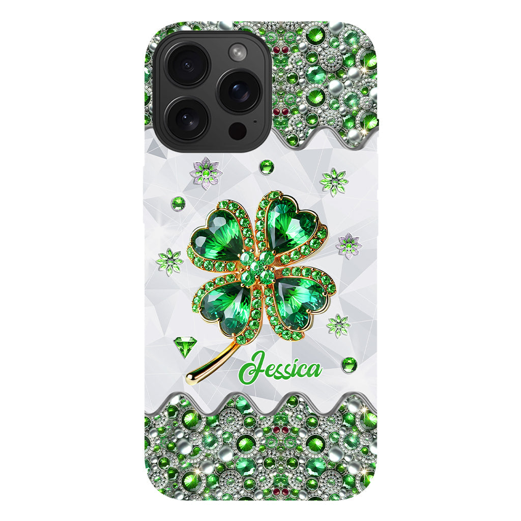 Lucky Four-Leaf Clover - Personalized Saint Patrick's Day Full Print Phone Case
