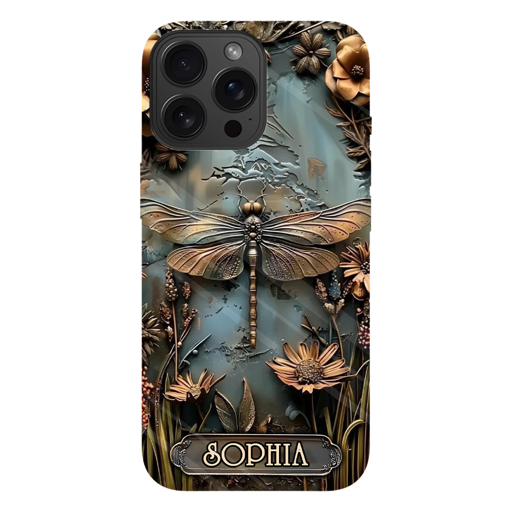 Magnifique libellule, papillon, colibri - Coque de téléphone personnalisée avec impression intégrale sur le thème du jardinage