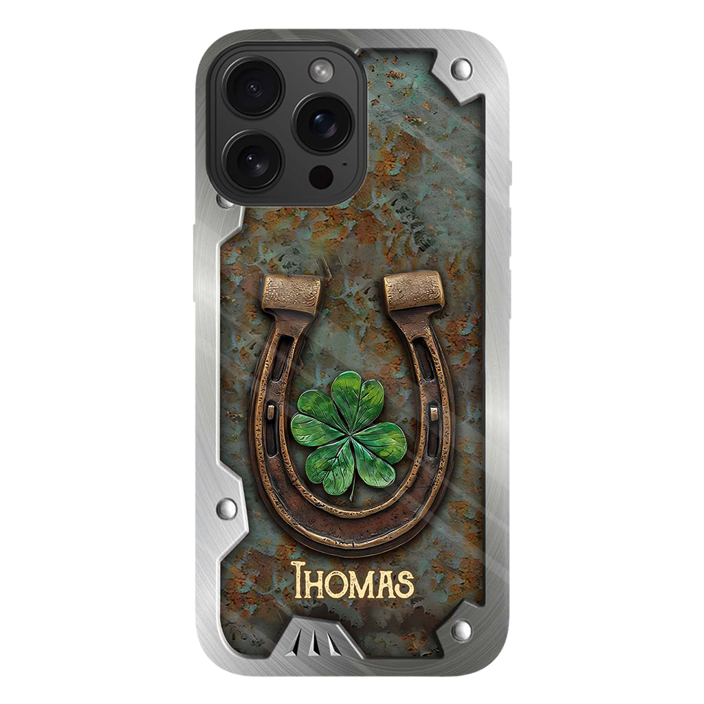 Lucky Horseshoe Shamrock - Personalized Horse Full Print Phone Case