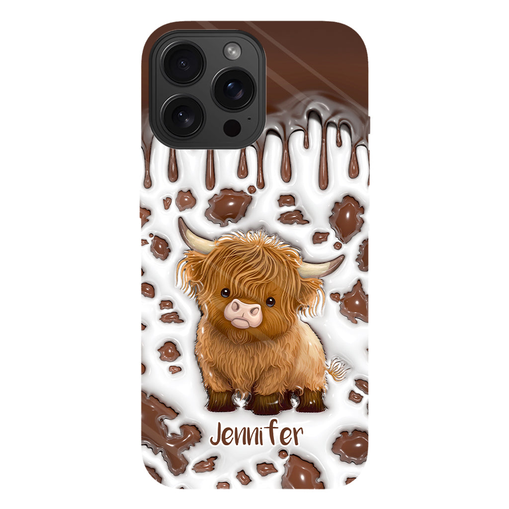 Juste une fille qui aime les vaches des Highlands - Coque de téléphone personnalisée avec impression intégrale