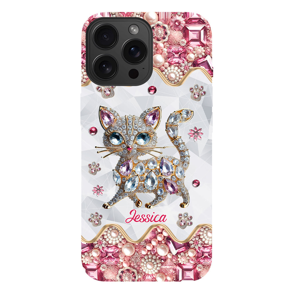Juste une fille qui aime les chats - Coque de téléphone personnalisée avec impression intégrale de chat