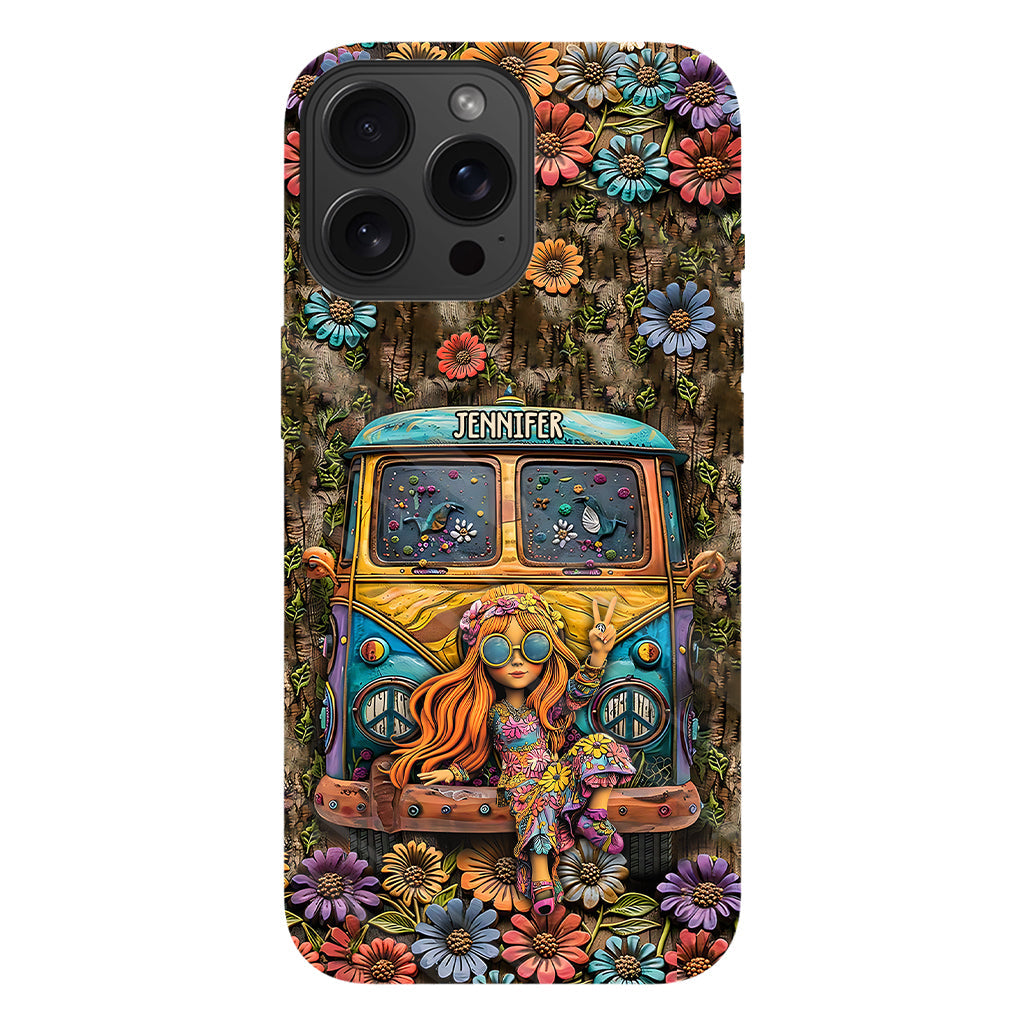 Coque de téléphone personnalisée Cute Caravan - Hippie avec imprimé intégral