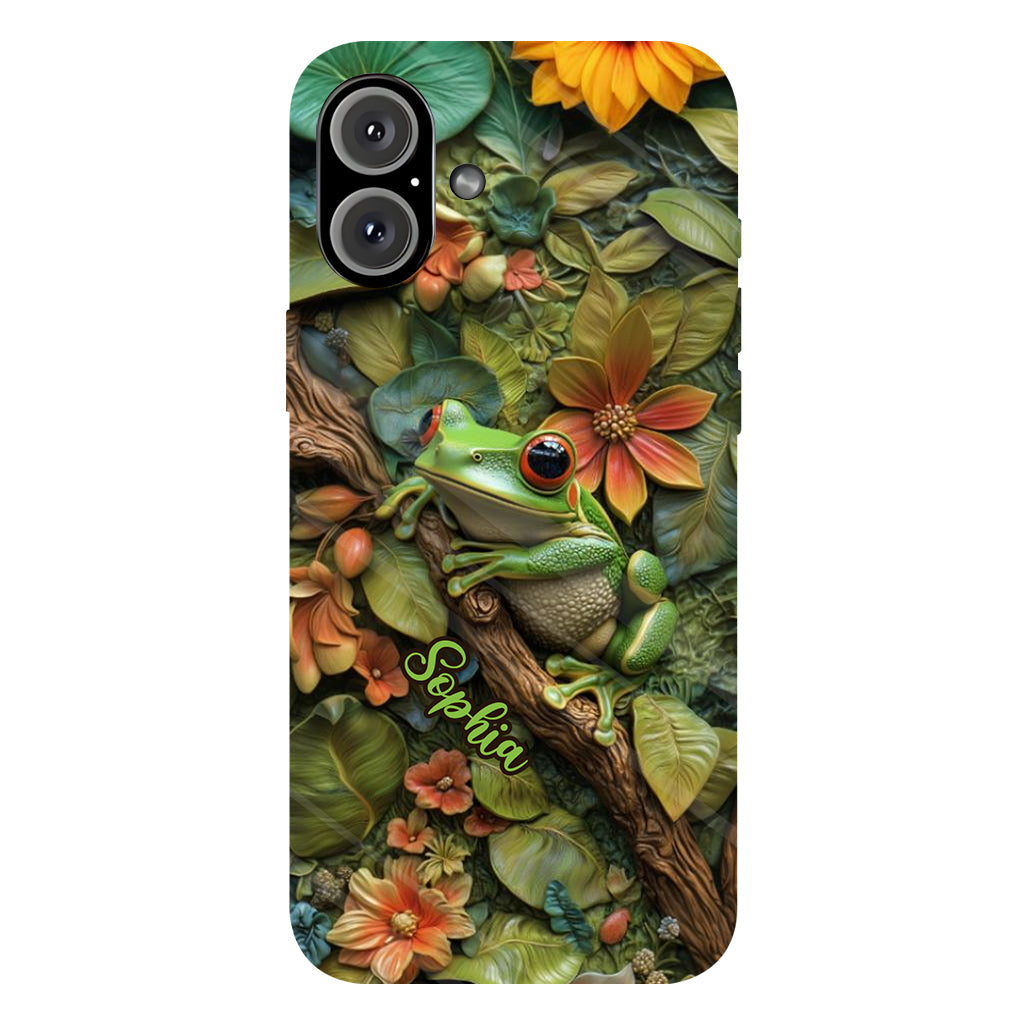 Adorable Grenouille - Coque de téléphone personnalisée avec imprimé grenouille