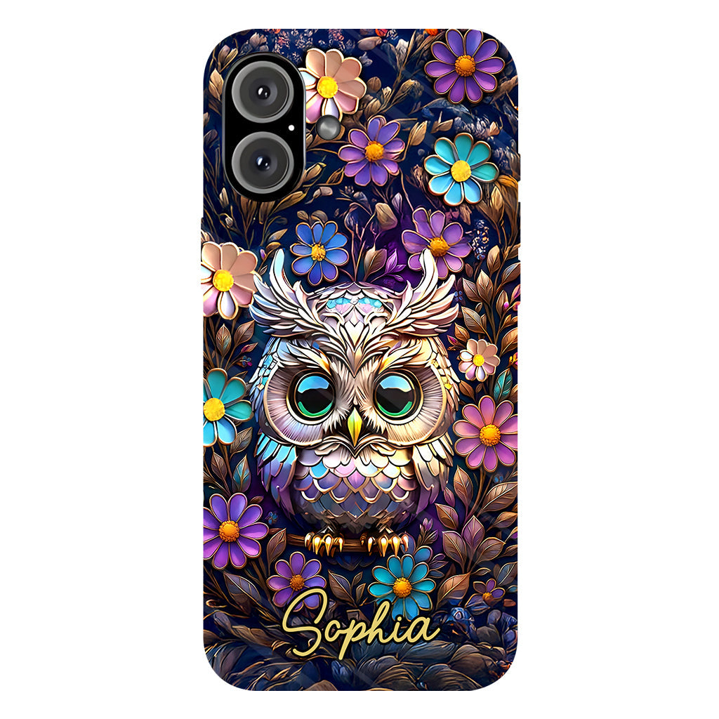 Coque de téléphone personnalisée avec motif hibou mignon