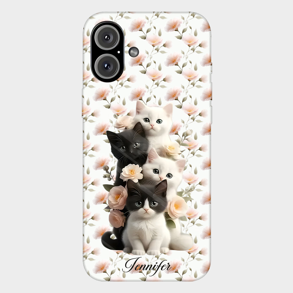 Adorables chatons - Coque de téléphone personnalisée avec motif chat intégral