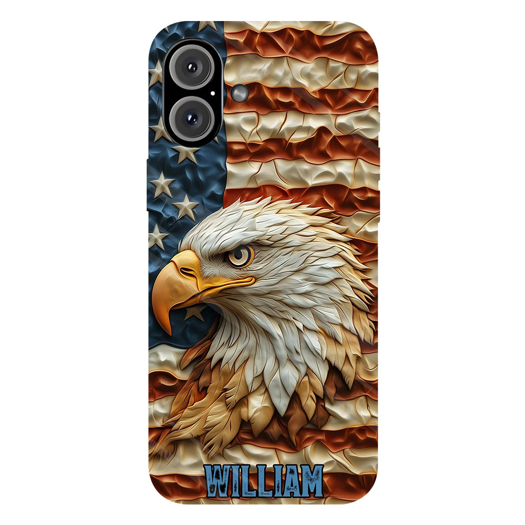 Strong Eagle - Coque de téléphone personnalisée avec aigle à tête blanche et impression intégrale