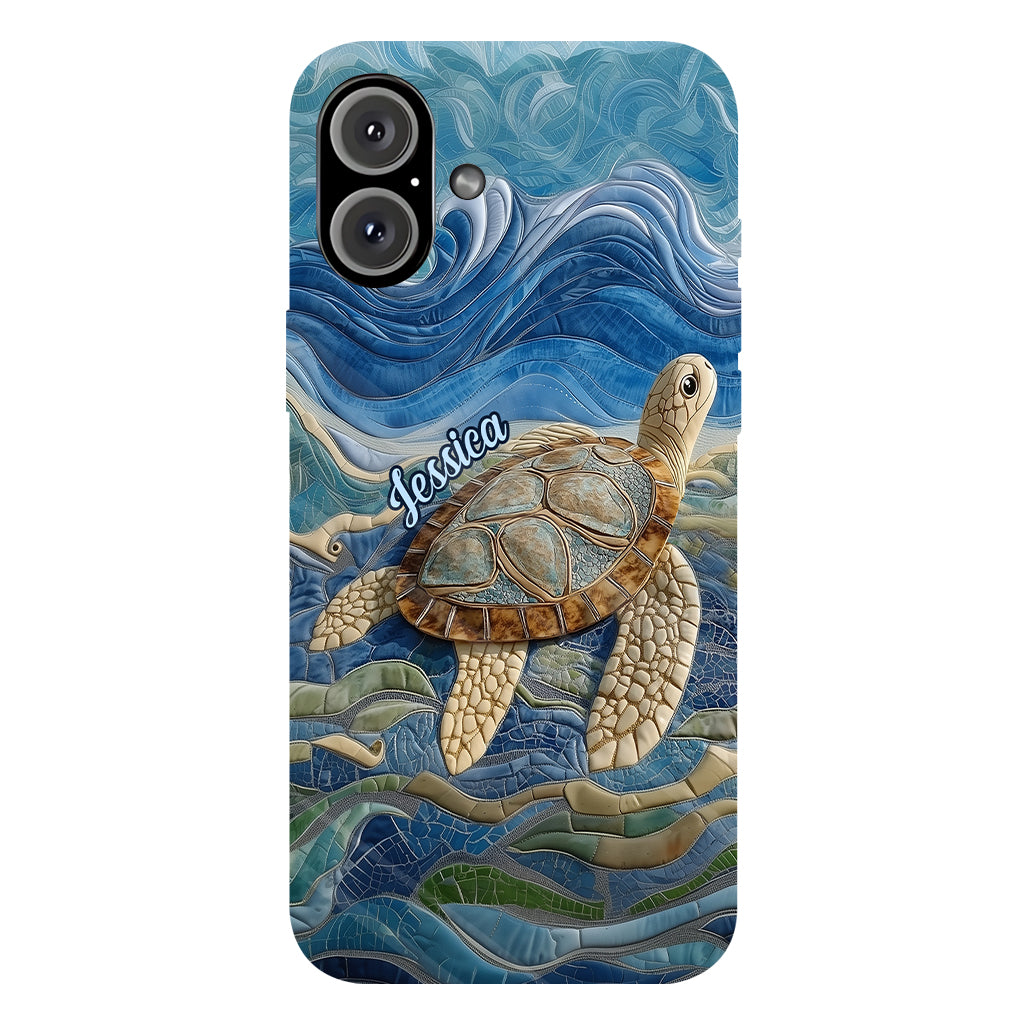Coque de téléphone personnalisée avec motif tortue pour les amoureux des tortues