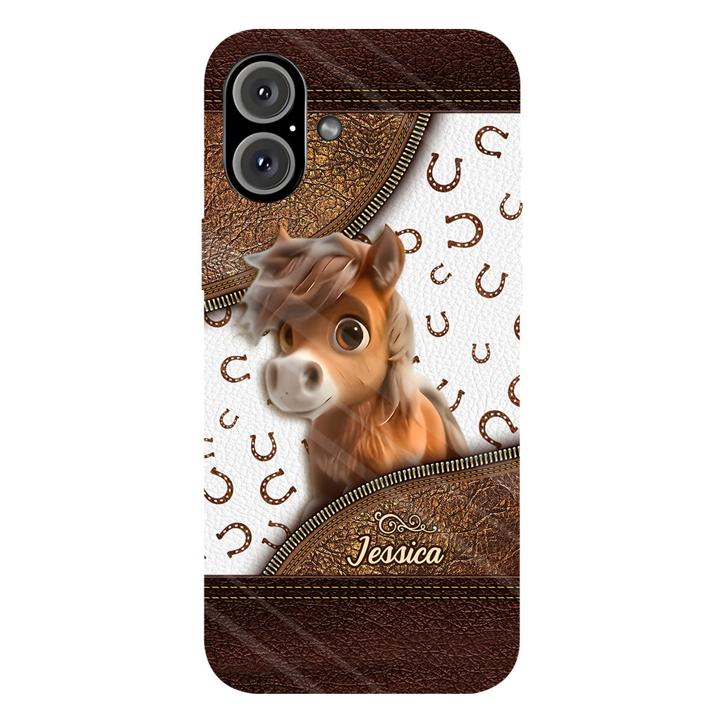 Cute Horse - Personalized Horse Full Print Phone Case