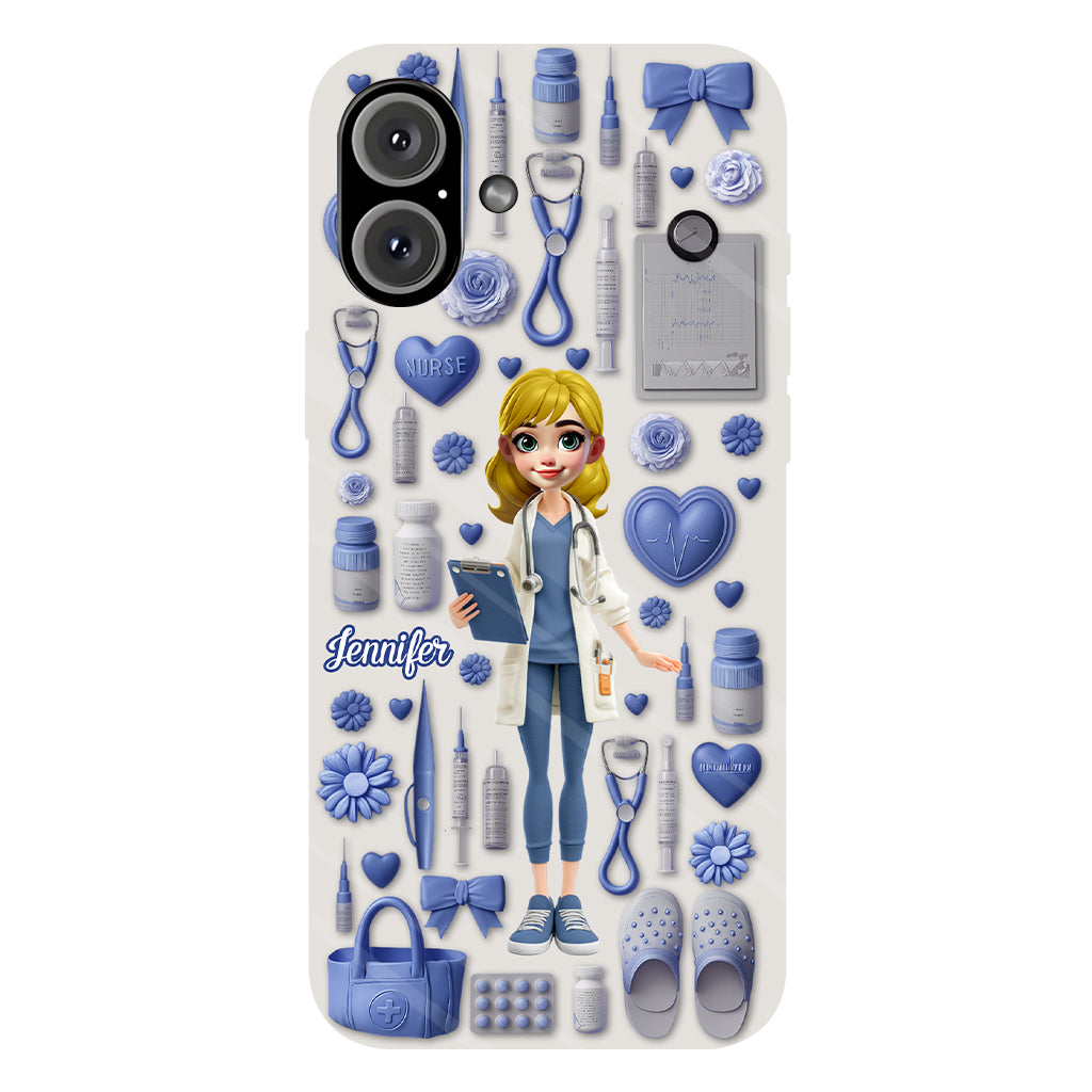 Le métier d'infirmière est un travail de cœur - Coque de téléphone personnalisée avec impression intégrale pour infirmière