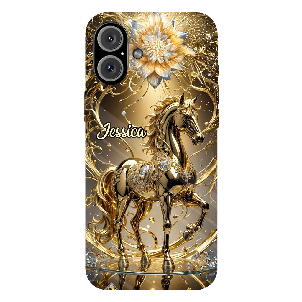 Coque de téléphone personnalisée avec motif cheval « Magnifique Cheval »