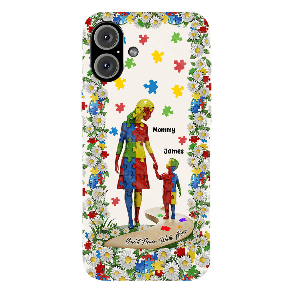 You'll Never Walk Alone - Personalized Autism Awareness Full Print Phone Case