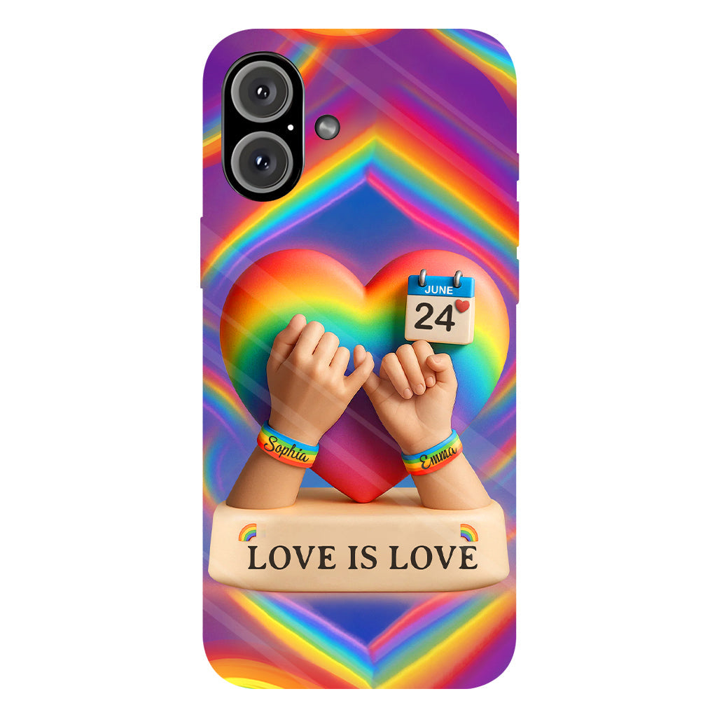 Love Is Love - Personalized LGBT Support Full Print Phone Case