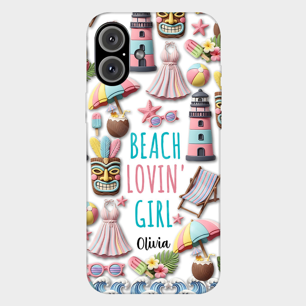 Beach Lovin' Girl - Personalized Sea Lover Full Print Phone Case