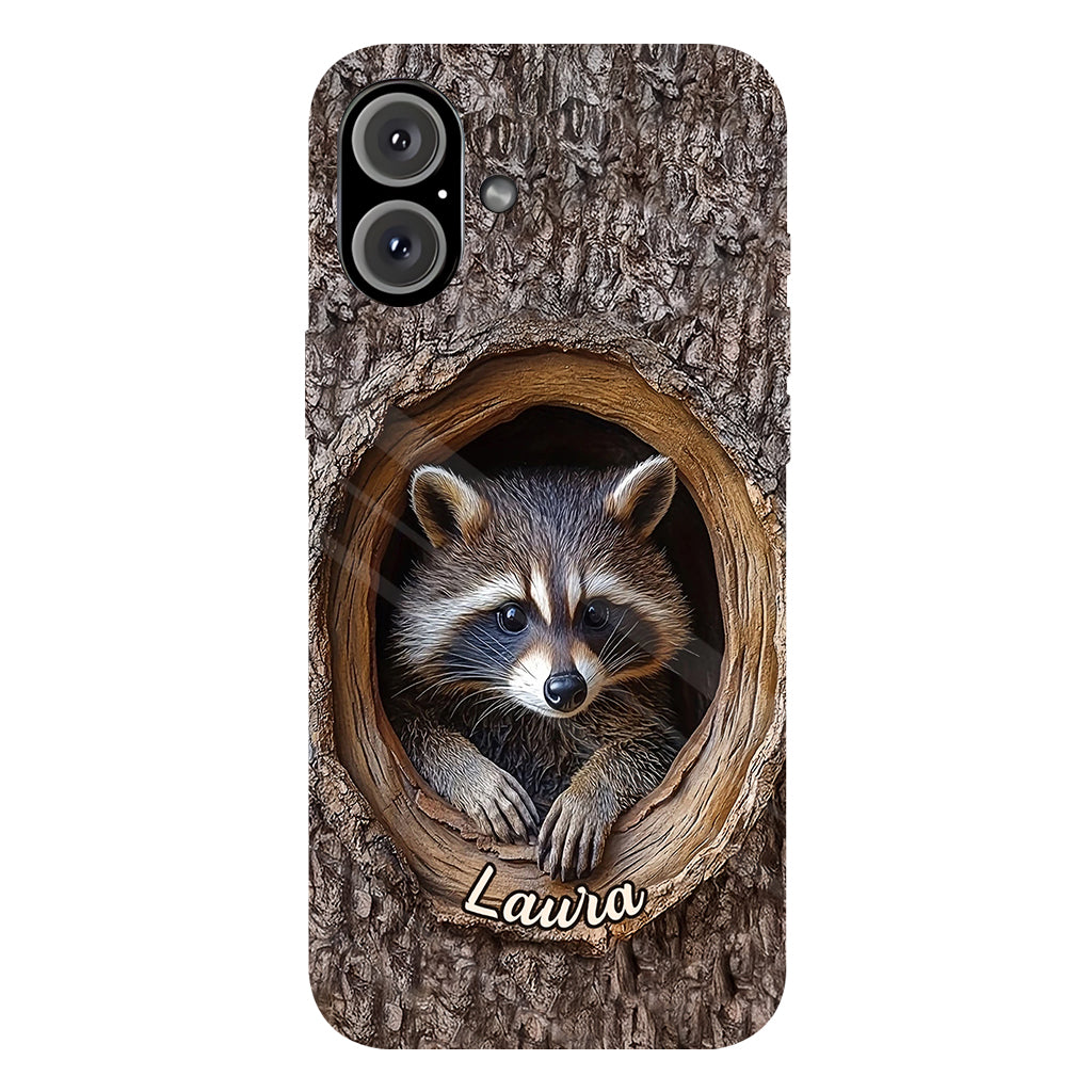 Adorable Raccoon - Personalized Raccoon Full Print Phone Case
