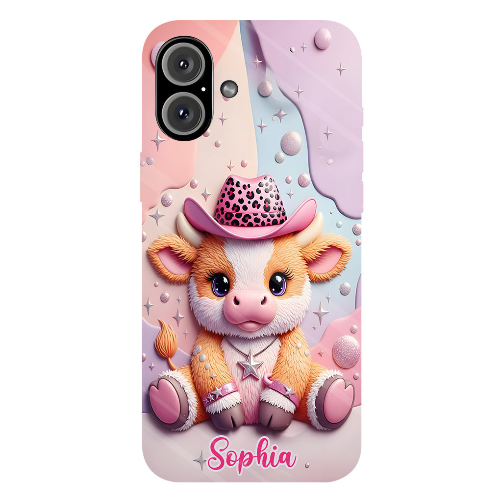 Adorable vache des Highlands - Coque de téléphone personnalisée avec imprimé intégral vache des Highlands