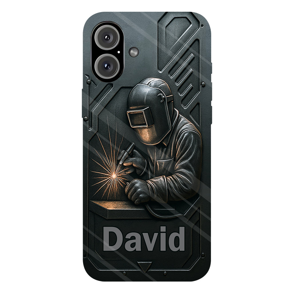 Coque de téléphone personnalisée avec motif de soudeur - Hommes soudeurs stylés