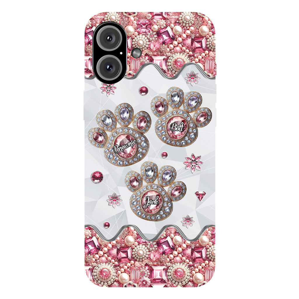 La vie est plus belle avec mes chiens - Coque de téléphone personnalisée avec impression intégrale de chien