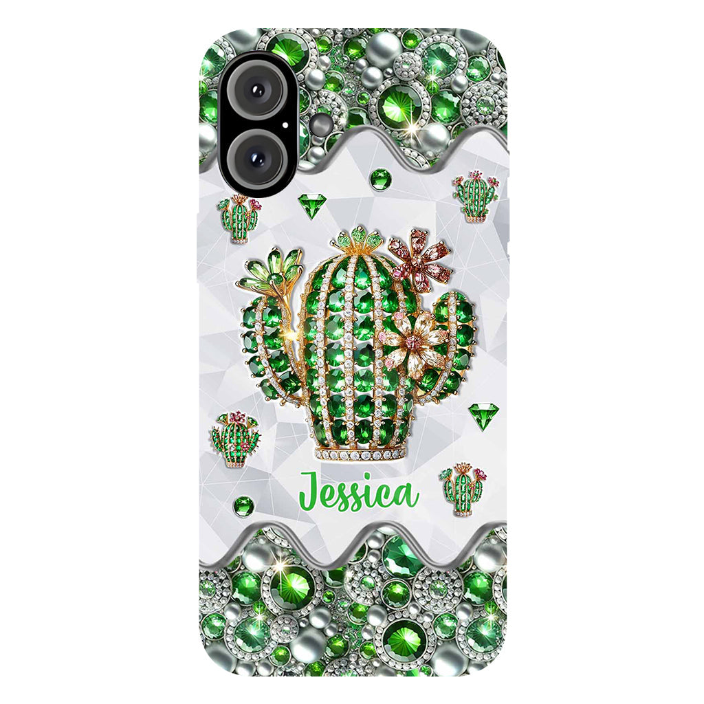 Coque de téléphone personnalisée « Love Cactus » avec motif cactus intégral